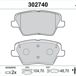 Set placute frana VALEO 302740 – HYUNDAI | AutoRival
