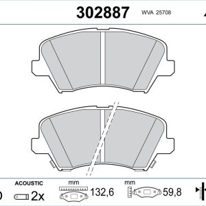 Set placute frana VALEO 302887 – HYUNDAI | AutoRival
