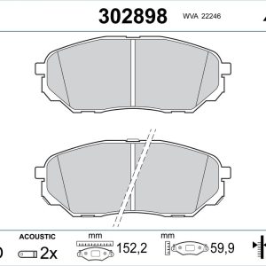 Set placute frana VALEO 302898 – HYUNDAI | AutoRival