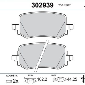 Set placute frana VALEO 302939 – HYUNDAI | AutoRival