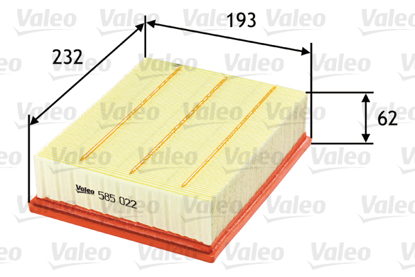 Filtru aer VALEO 585022 – HYUNDAI | AutoRival