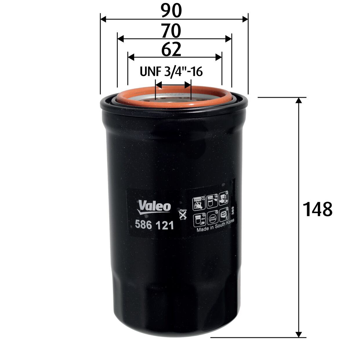 Filtru ulei VALEO 586121 – HYUNDAI | AutoRival