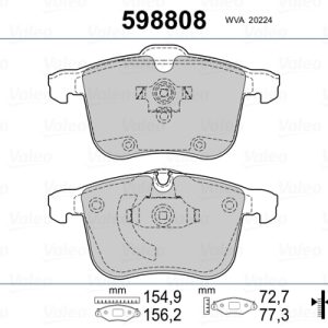 Set placute frana VALEO 598808 – HYUNDAI | AutoRival