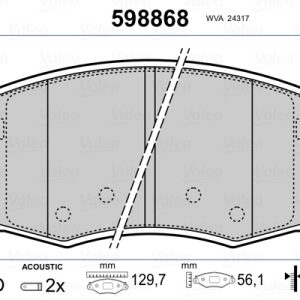 Set placute frana VALEO 598868 – HYUNDAI | AutoRival