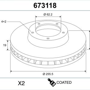Disc frana VALEO 673118 – HYUNDAI | AutoRival