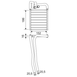 Schimbator de caldura incalzire habitaclu VALEO 811605 – HYUNDAI | AutoRival