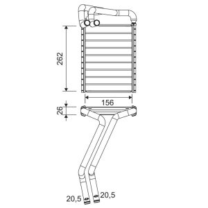 Schimbator de caldura incalzire habitaclu VALEO 811655 – HYUNDAI | AutoRival