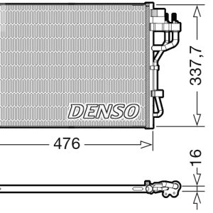Condensator climatizare DENSO DCN41023 Condensator climatizare DENSO DCN41023 – imagine produs