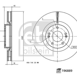 Disc frana FEBI BILSTEIN 196889 – HYUNDAI | AutoRival