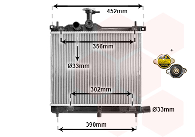 Radiator racire motor VAN WEZEL 82002290 Radiator racire motor VAN WEZEL 82002290 – imagine produs
