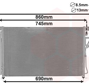Condensator climatizare VAN WEZEL 82005176 – imagine produs