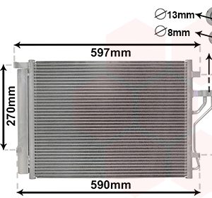 Condensator climatizare VAN WEZEL 82005280 – imagine produs