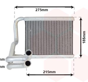 Schimbator de caldura incalzire habitaclu VAN WEZEL 82006213 – imagine produs