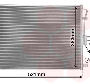 Condensator climatizare VAN WEZEL 82015701 – imagine produs
