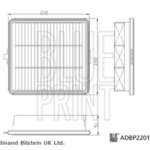 Filtru aer BLUE PRINT ADBP220160 Filtru aer BLUE PRINT ADBP220160 – imagine produs