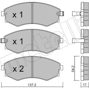 Set placute frana METELLI 22-0188-0 – HYUNDAI | AutoRival