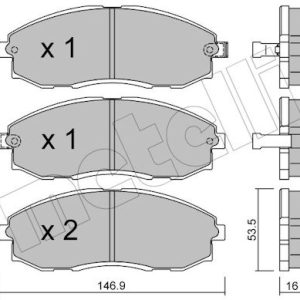 Set placute frana METELLI 22-0297-0 – HYUNDAI | AutoRival