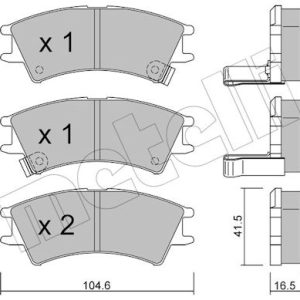 Set placute frana METELLI 22-0361-0 – HYUNDAI | AutoRival