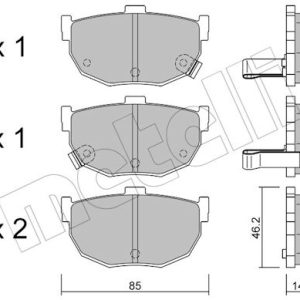 Set placute frana METELLI 22-0362-0 – HYUNDAI | AutoRival