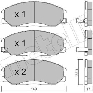 Set placute frana METELLI 22-0364-0 – HYUNDAI | AutoRival
