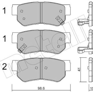 Set placute frana METELLI 22-0365-0 – HYUNDAI | AutoRival