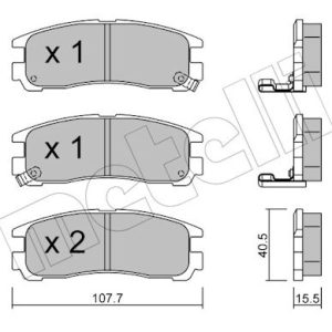 Set placute frana METELLI 22-0398-0 – HYUNDAI | AutoRival