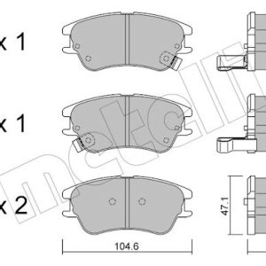 Set placute frana METELLI 22-0502-0 – HYUNDAI | AutoRival