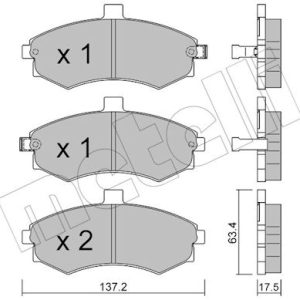 Set placute frana METELLI 22-0504-0 – HYUNDAI | AutoRival