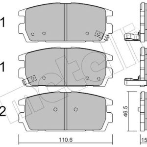 Set placute frana METELLI 22-0507-0 – HYUNDAI | AutoRival