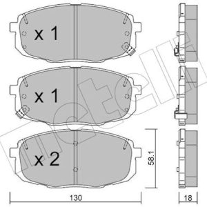 Set placute frana METELLI 22-0513-1 – HYUNDAI | AutoRival