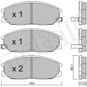 Set placute frana METELLI 22-0632-0 – HYUNDAI | AutoRival