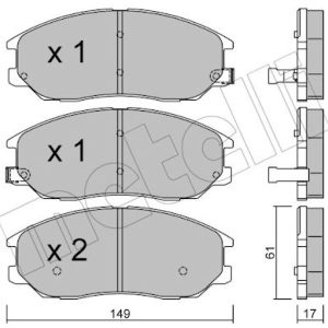 Set placute frana METELLI 22-0633-0 – HYUNDAI | AutoRival