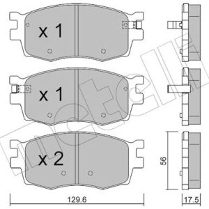 Set placute frana METELLI 22-0724-0 – HYUNDAI | AutoRival