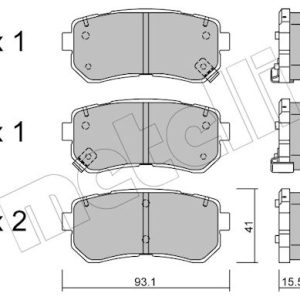 Set placute frana METELLI 22-0725-0 – HYUNDAI | AutoRival