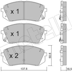 Set placute frana METELLI 22-0783-0 – HYUNDAI | AutoRival