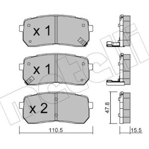Set placute frana METELLI 22-0786-0 – HYUNDAI | AutoRival