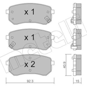 Set placute frana METELLI 22-0815-0 – HYUNDAI | AutoRival