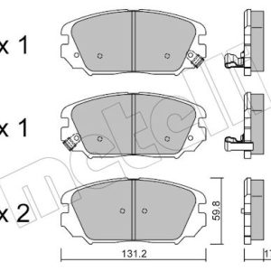 Set placute frana METELLI 22-0885-0 – HYUNDAI | AutoRival