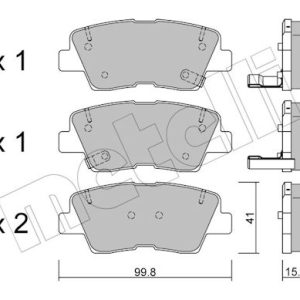 Set placute frana METELLI 22-0886-0 – HYUNDAI | AutoRival