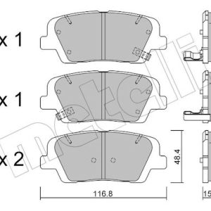 Set placute frana METELLI 22-0901-0 – HYUNDAI | AutoRival