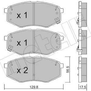 Set placute frana METELLI 22-0942-0 – HYUNDAI | AutoRival