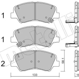 Set placute frana METELLI 22-0943-0 – HYUNDAI | AutoRival
