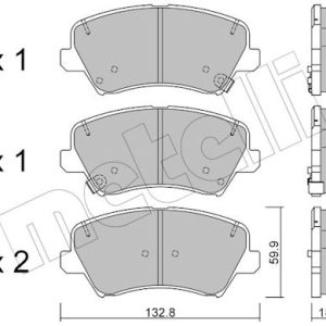 Set placute frana METELLI 22-0944-0 – HYUNDAI | AutoRival