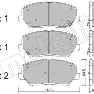 Set placute frana METELLI 22-0997-0 – HYUNDAI | AutoRival