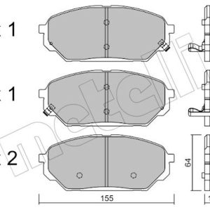 Set placute frana METELLI 22-0999-0 – HYUNDAI | AutoRival