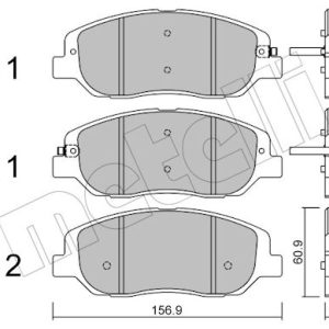 Set placute frana METELLI 22-1031-0 – HYUNDAI | AutoRival