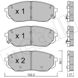Set placute frana METELLI 22-1096-0 – HYUNDAI | AutoRival
