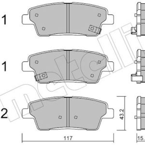 Set placute frana METELLI 22-1140-0 – HYUNDAI | AutoRival