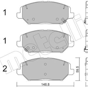 Set placute frana METELLI 22-1163-0 – HYUNDAI | AutoRival