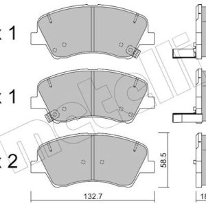 Set placute frana METELLI 22-1167-0 – HYUNDAI | AutoRival